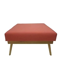Streamdale Furniture 33'' Large Square Upholstered Farmhouse Ottoman Coffee Table