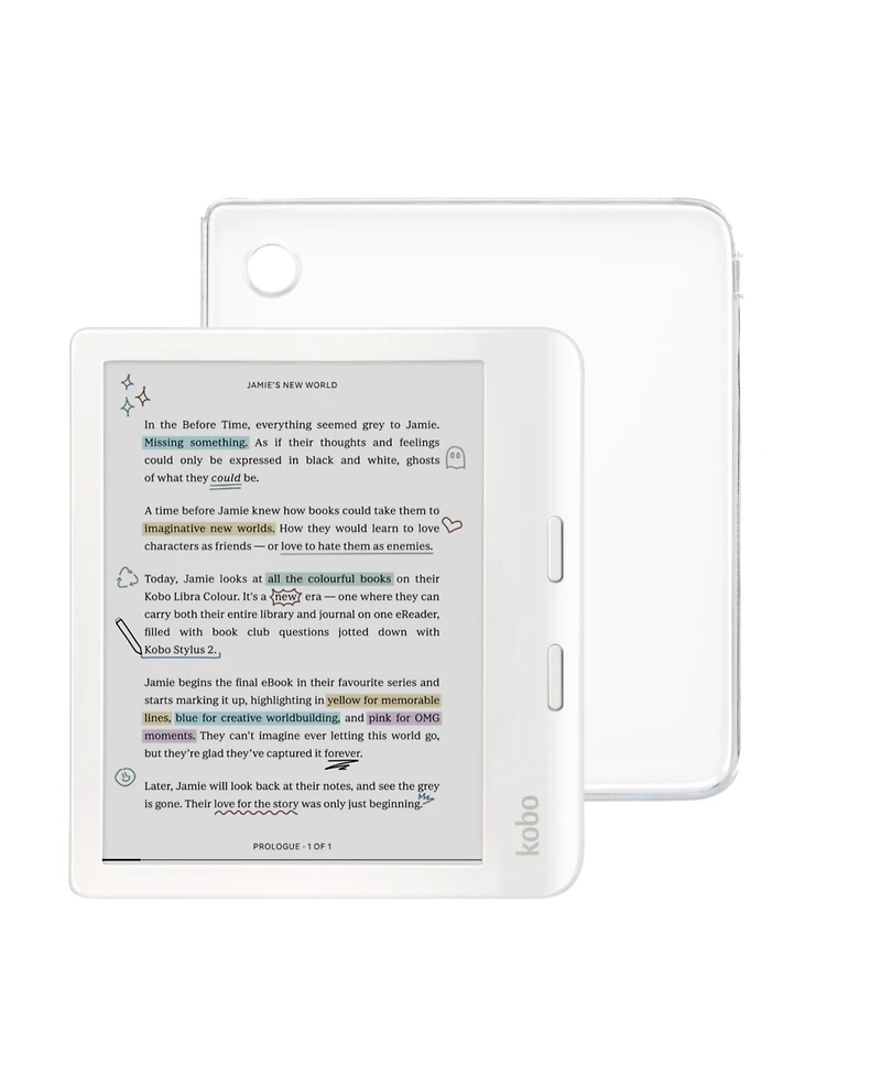 Kobo Libra Colour eReader with Clear Case Bundle