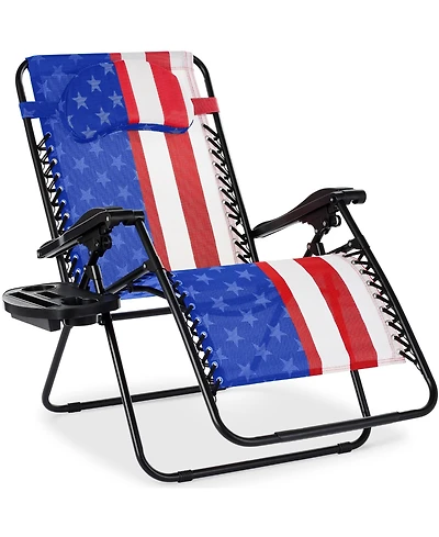 Aofar Zero Gravity Chair Folding Lounge Recliner Cup Holder Tray.