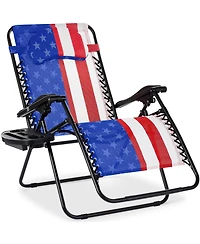 Aofar Zero Gravity Chair Folding Lounge Recliner Cup Holder Tray.