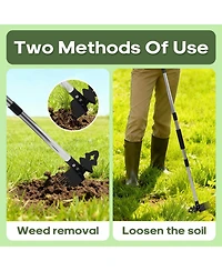 Xdovet Weed Remover Tool Portable Garden Weeder Manganese Steel Hand Vegetable Gardening Uprooting