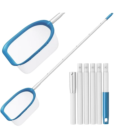 Xdovet Pool Skimmer Net Aluminum Pole Fine Mesh Debris Removal