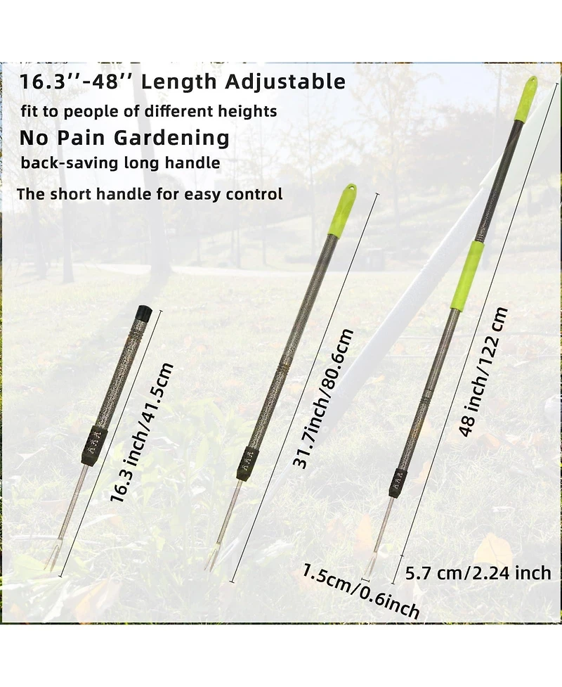Xdovet Weed Puller Long Handle Garden Tool V-shaped Root Remover
