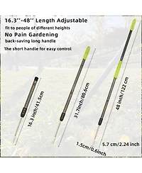 Xdovet Weed Puller Long Handle Garden Tool V-shaped Root Remover