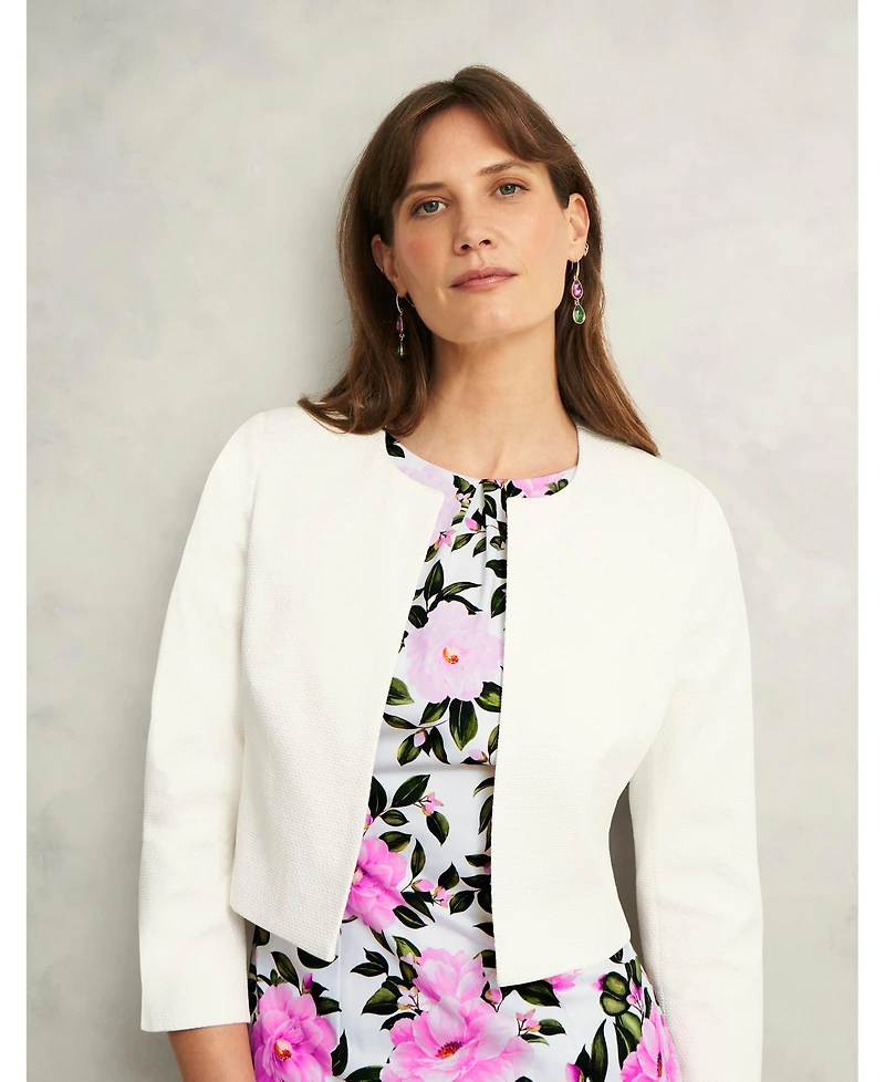 Hobbs London Women's Elize Cropped 3/4 Sleeve Occasion Jacket