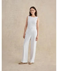 Hobbs London Women's Alessia High-Waist Linen Trousers
