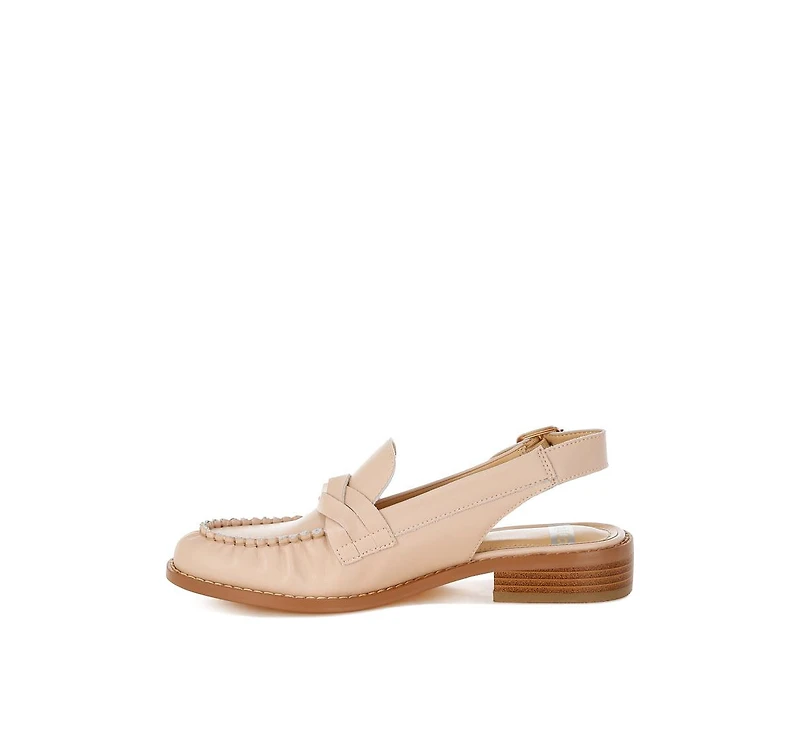 Rag & Co Women's Jemykin Genuine Leather Loafer Sandals