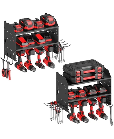 Xdovet Power Tool Storage Rack Wall-Mounted Drill Holder