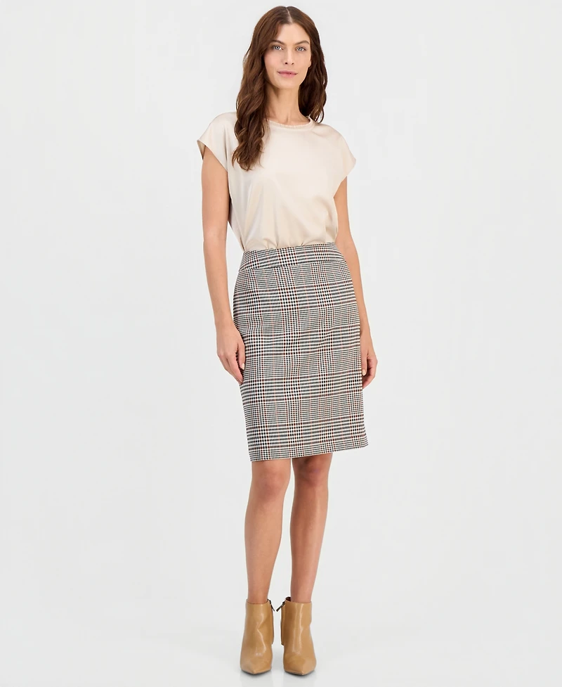 Tahari Asl Women's Plaid Pencil Skirt