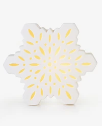 Holiday Lane Opulence Ceramic Snowflake with Led Lights Decor, Macy's Exclusive