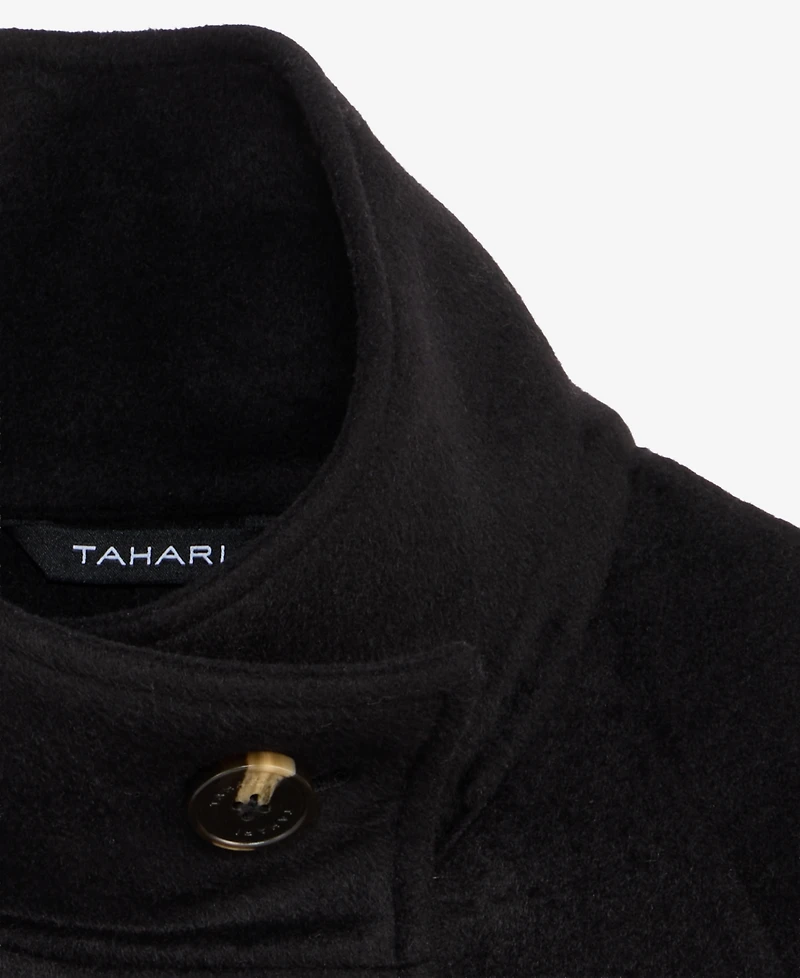 Tahari Women's Double-Faced Funnel Neck Coat