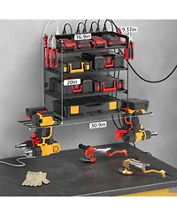 Xdovet Charging Station Drill Holder Wall Mount Rack 4 Layer