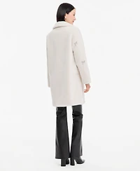 Cece Women's Faux-Fur Bow-Embellished Coat, Created for Macy's