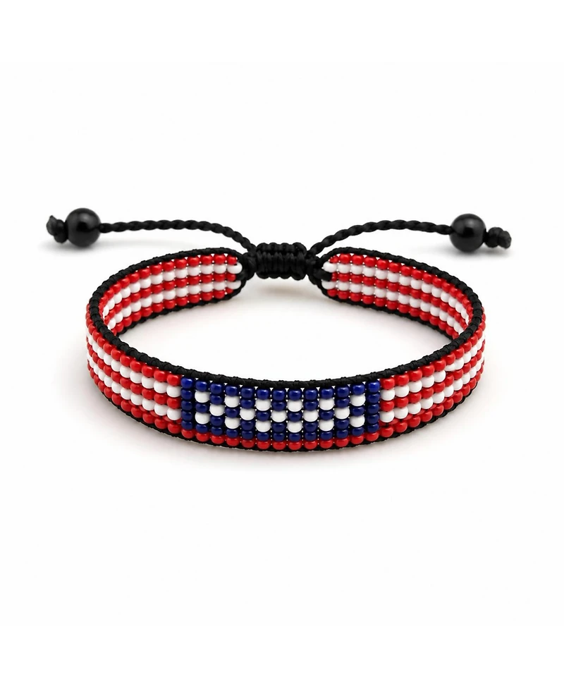Black & White Love Beaded Bracelet Handmade with Purpose