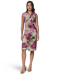 Donna Karan New York Women's Floral Sheath Hardware Dress