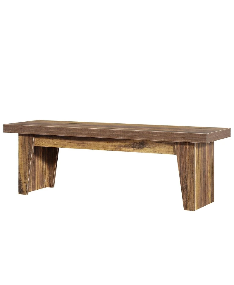 Slickblue 55" Farmhouse Entryway Bench with Shoe Storage