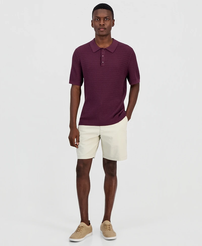 Alfani Men's Cotton Short-Sleeve Polo Sweater, Macy's Exclusive