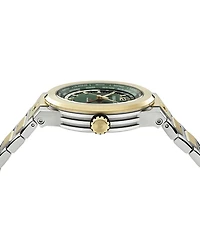 Ferragamo Men's F-80 Gmt Worldtime Two-Tone Stainless Steel Bracelet Watch 43mm