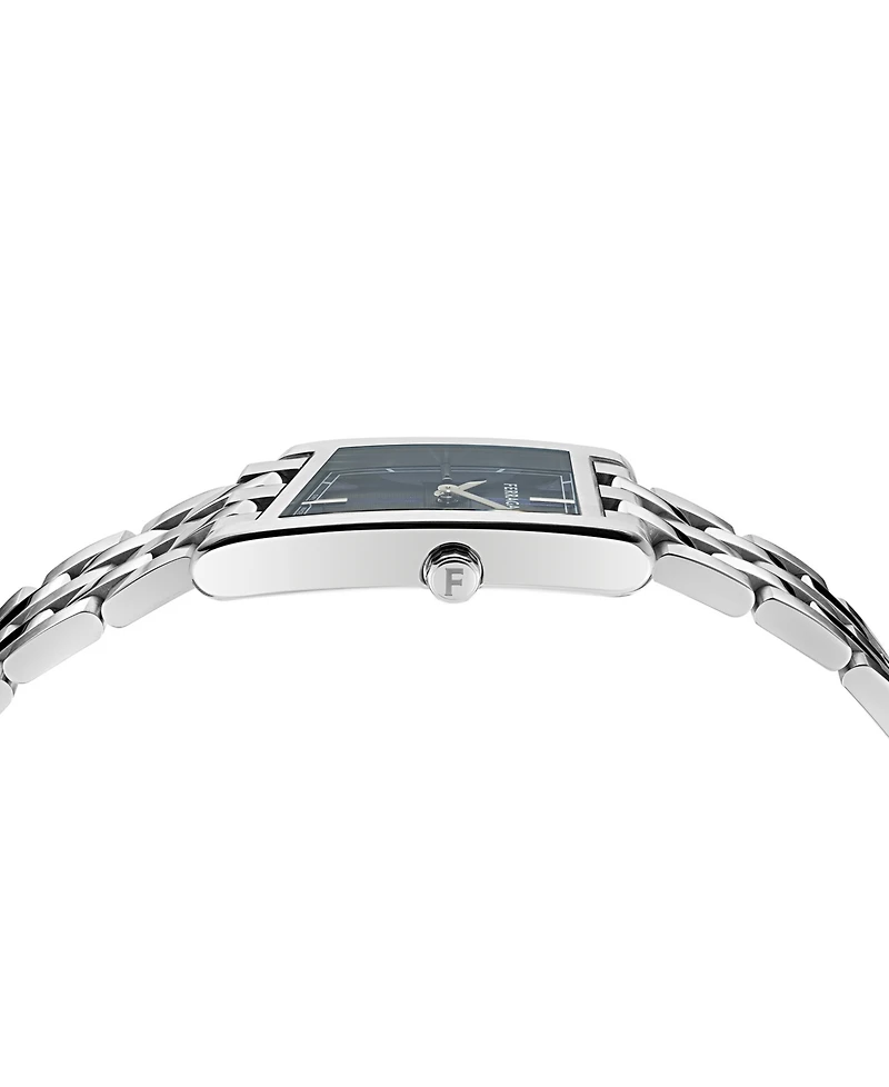 Ferragamo Men's Asymetrique Silver Stainless Steel Bracelet Watch 39mm x 24mm