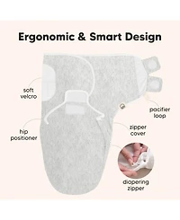 KeaBabies 3pk Soothe Zippy Baby Swaddles 0-6 Months, Newborn Sleep Sacks, Zipper Swaddle, Wearable Swaddle Blanket