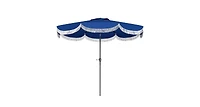 Clihome Outdoor Umbrella with Crank, Patio Umbrella, 8 Ribs, Push Button Tilt