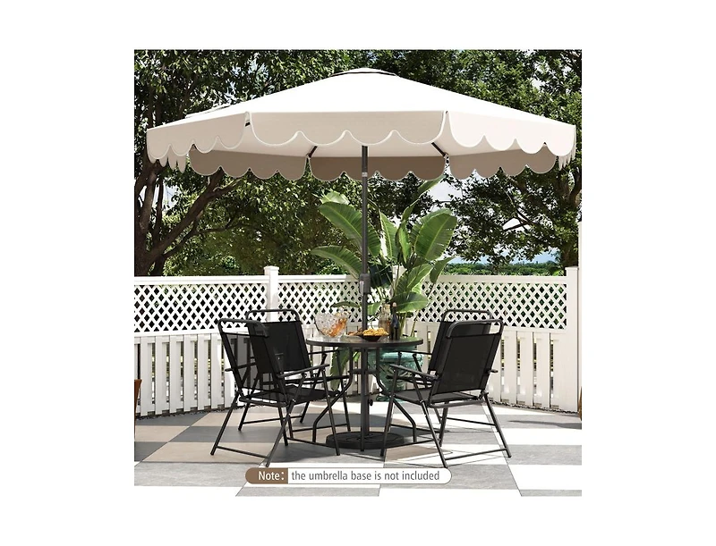 Clihome Patio Umbrella Outdoor Market Umbrella with Crank Tilt Adjustment