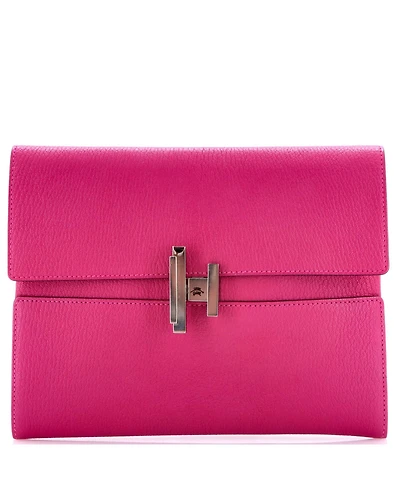 Pre-Owned HERMES Cinhetic Clutch Chevre Mysore