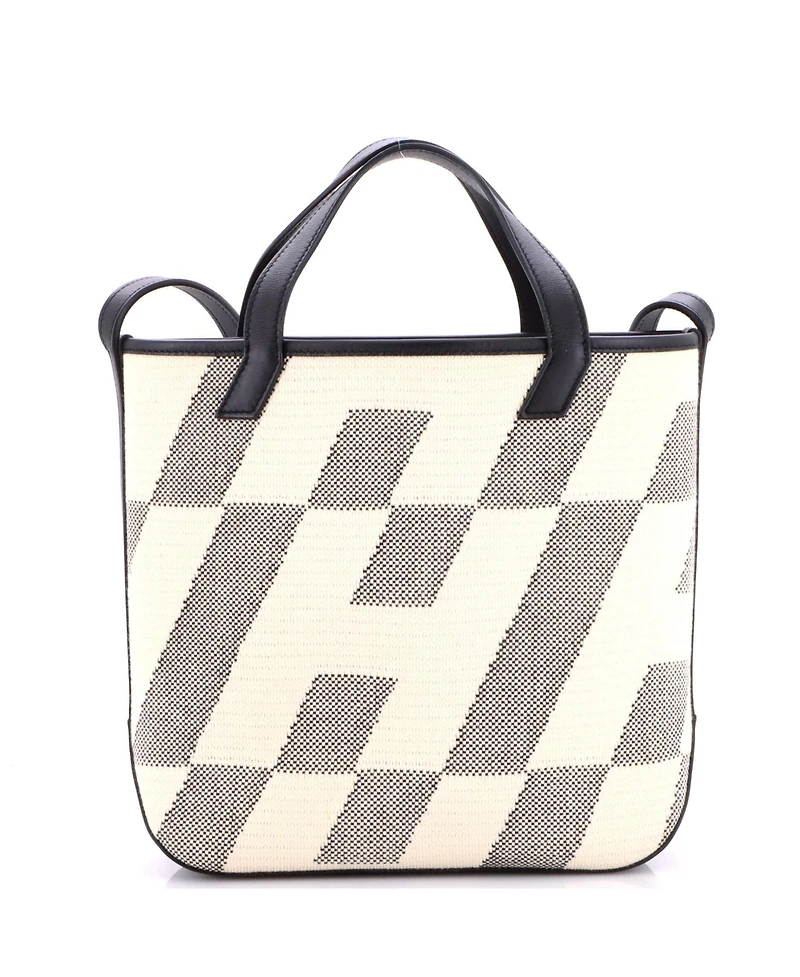 Pre-Owned Hermes Cabas H en Biais Tote Canvas with Leather
