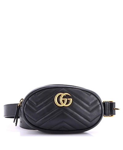 Pre-Owned Gucci Gg Marmont Belt Bag Matelasse Leather
