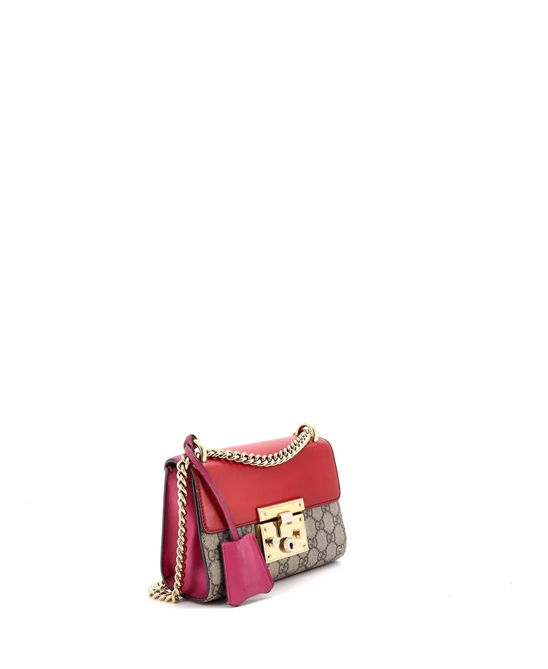 Pre-Owned Gucci Small Padlock Shoulder Bag Gg Coated Canvas and Leather