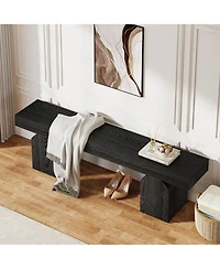 Slickblue 59" Entryway Bench with Arched Bases for Shoes