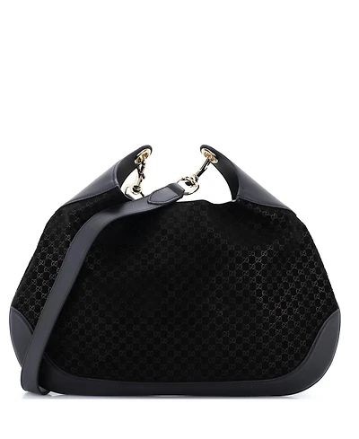 Pre-Owned Gucci Medium B Shoulder Bag Gg Suede
