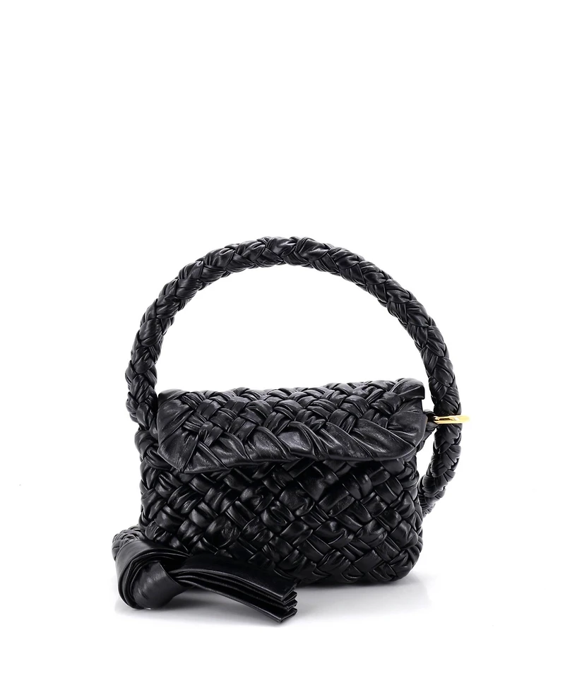 Pre-Owned Bottega Veneta Kalimero Citta Shoulder Bag Intrecciato Plisse Leather