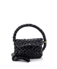 Pre-Owned Bottega Veneta Kalimero Citta Shoulder Bag Intrecciato Plisse Leather