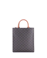Pre-Owned Celine Small Vertical Cabas Tote Triomphe Coated Canvas
