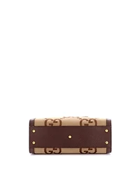 Pre-Owned Gucci Small Diana Nm Bamboo Handle Tote Jumbo Gg Canvas