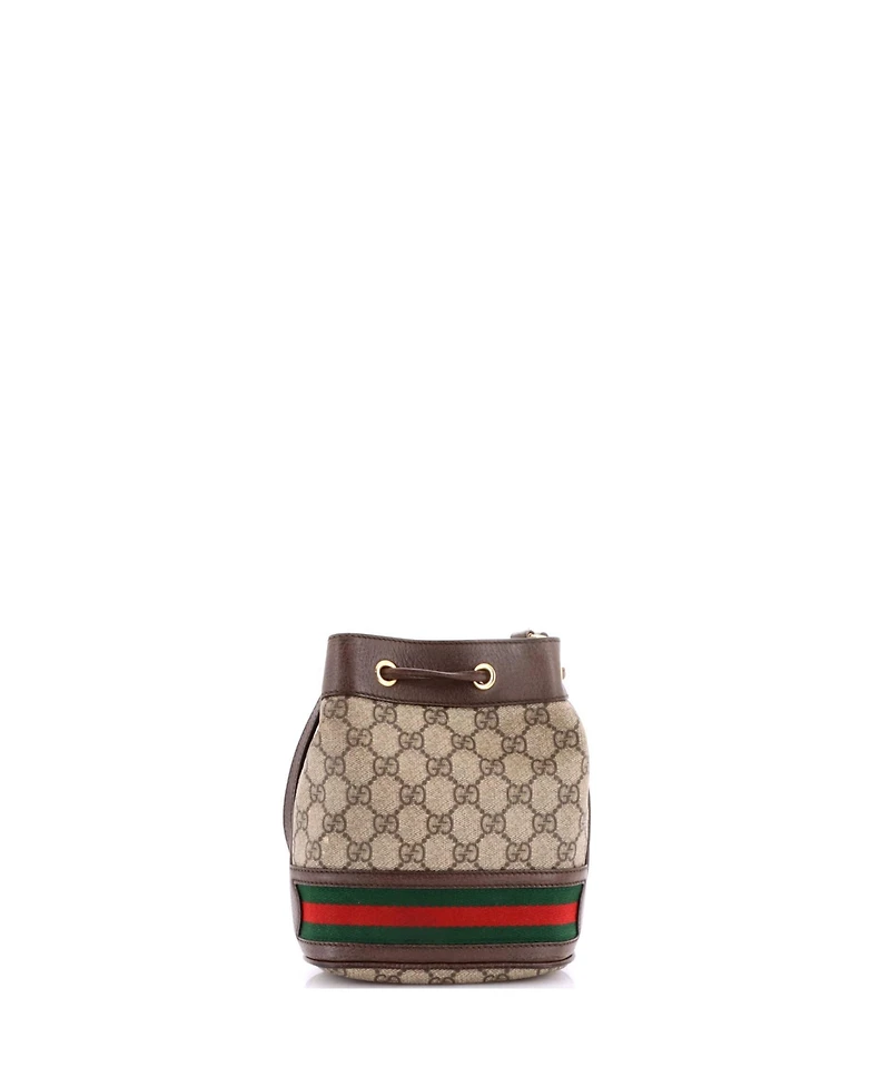 Pre-Owned Gucci Mini Ophidia Bucket Bag Gg Coated Canvas
