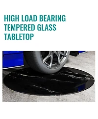 Streamdale Furniture 30'' Round Marble-Design Tempered Glass Table Top for Indoor and Outdoor Use