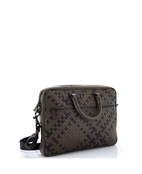 Pre-Owned Bottega Veneta Large Convertible Front Zip Briefcase Intercciato Nappa