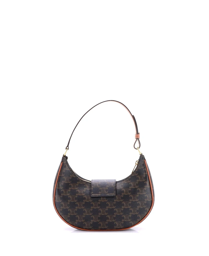 Pre-Owned Celine Ava Triomphe Bag Triomphe Coated Canvas