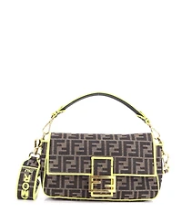 Pre-Owned Fendi Medium Baguette Nm Bag Zucca Canvas