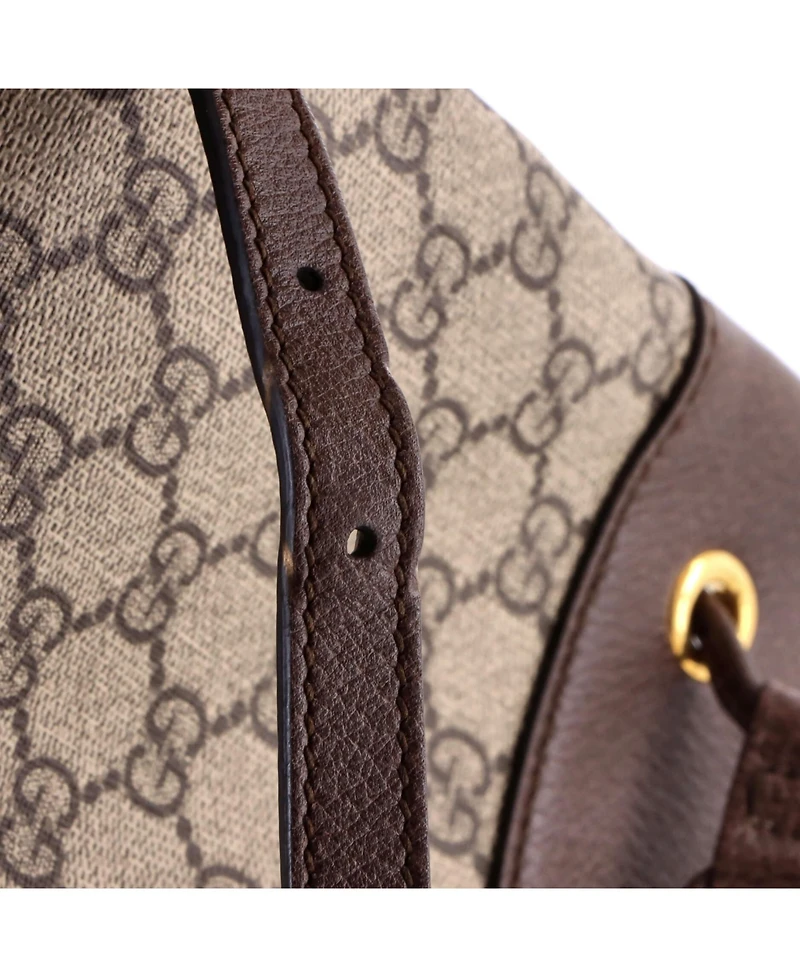 Pre-Owned Gucci Small Ophidia Bucket Bag Gg Coated Canvas