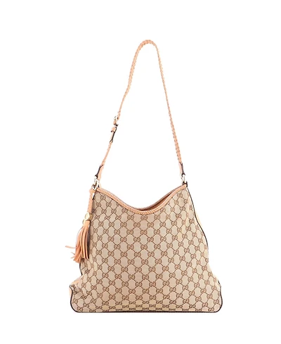 Pre-Owned Gucci Medium Marrakech Hobo Gg Canvas