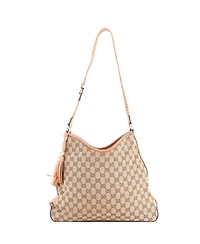 Pre-Owned Gucci Medium Marrakech Hobo Gg Canvas