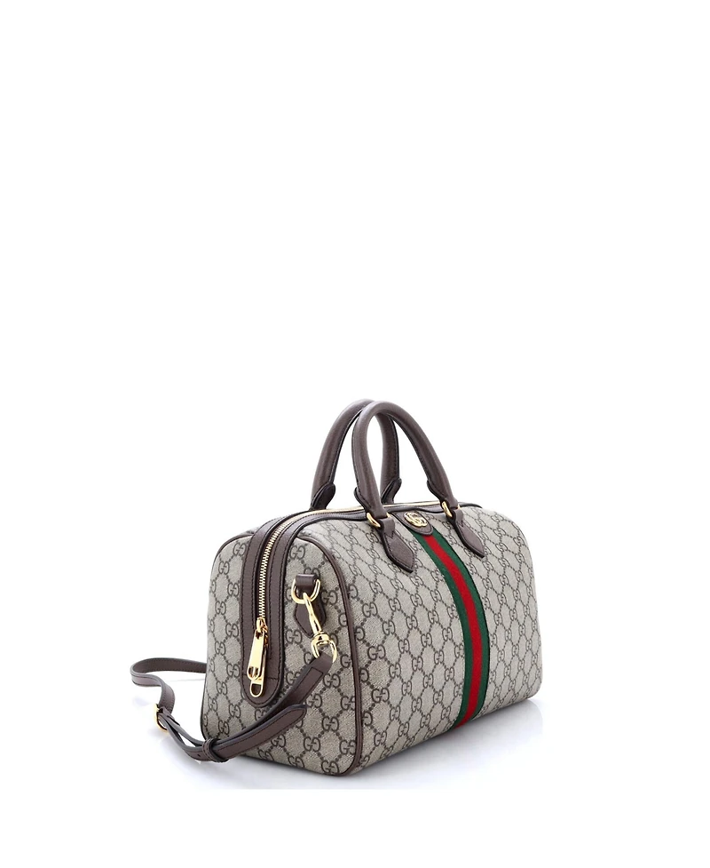 Pre-Owned Gucci Medium Ophidia Convertible Boston Bag Gg Coated Canvas