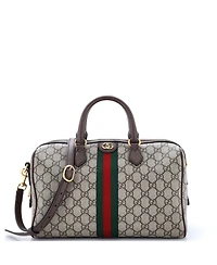 Pre-Owned Gucci Medium Ophidia Convertible Boston Bag Gg Coated Canvas