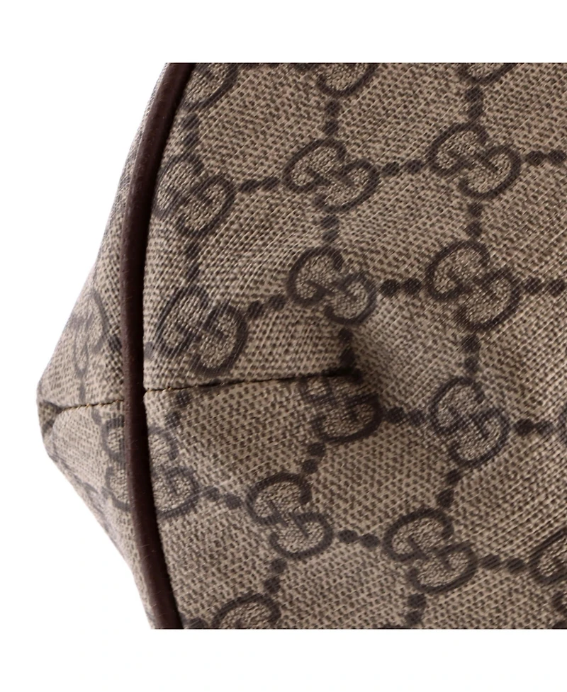 Pre-Owned Gucci Large Ophidia Half Moon Hobo Gg Coated Canvas