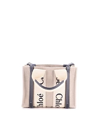 Pre-Owned Chloe Small Woody Tote Canvas with Leather
