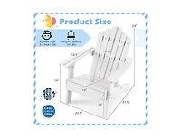 Sugift Set of 2 Kids Hips Outdoor Adirondack Chairs with Tilted High Backrest