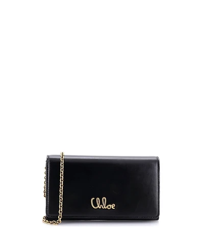 Pre-Owned Chloe Iconic Flap Wallet on Chain Leather